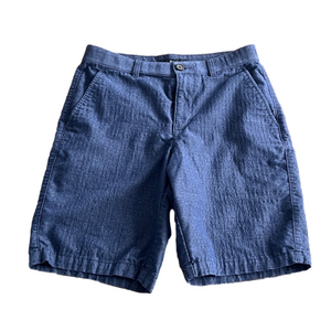 Marc Anthony Navy Blue flat front textured casual shorts